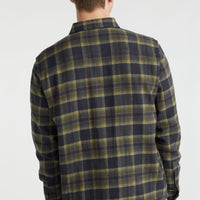 O'Neill TRVLR Series Flannel Check Shirt | Green Shadow Check