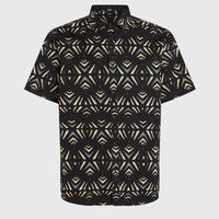 Mix and Match Beach Shirt | Black Fade IKAT