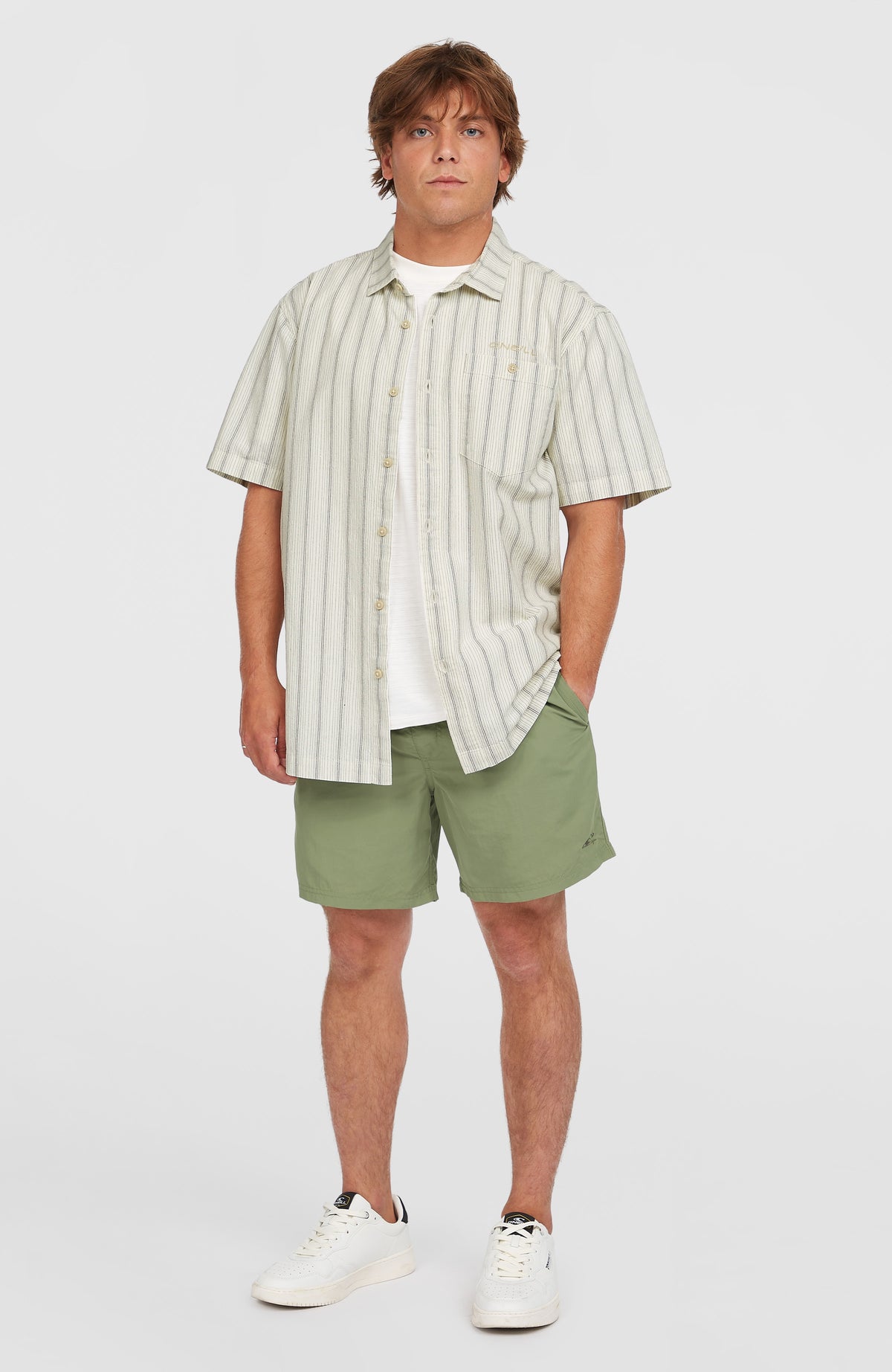 Jacquard Stripe Shirt | Beige Cali Stripe