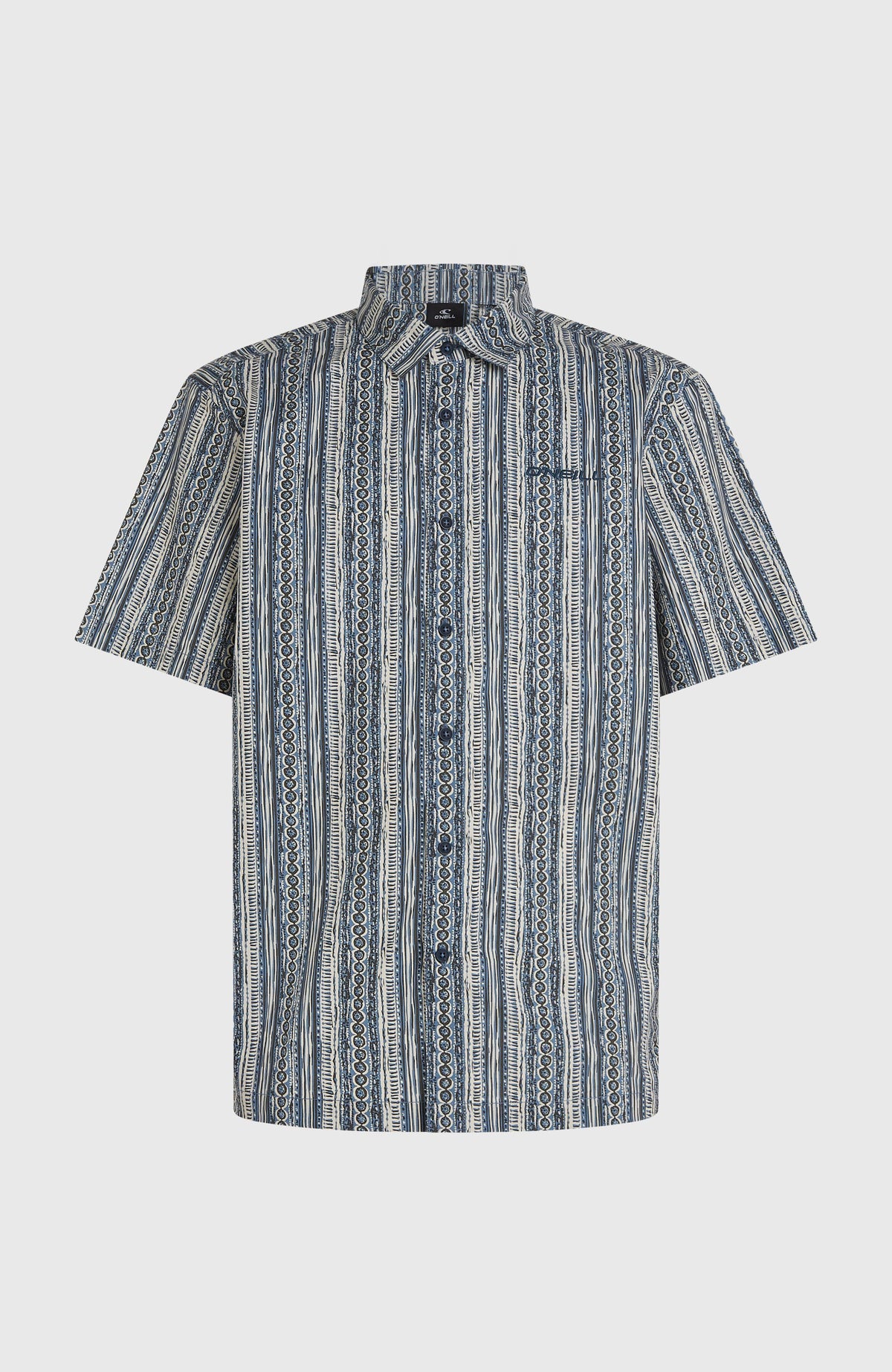 Print Shirt | Blue Pressed Lines