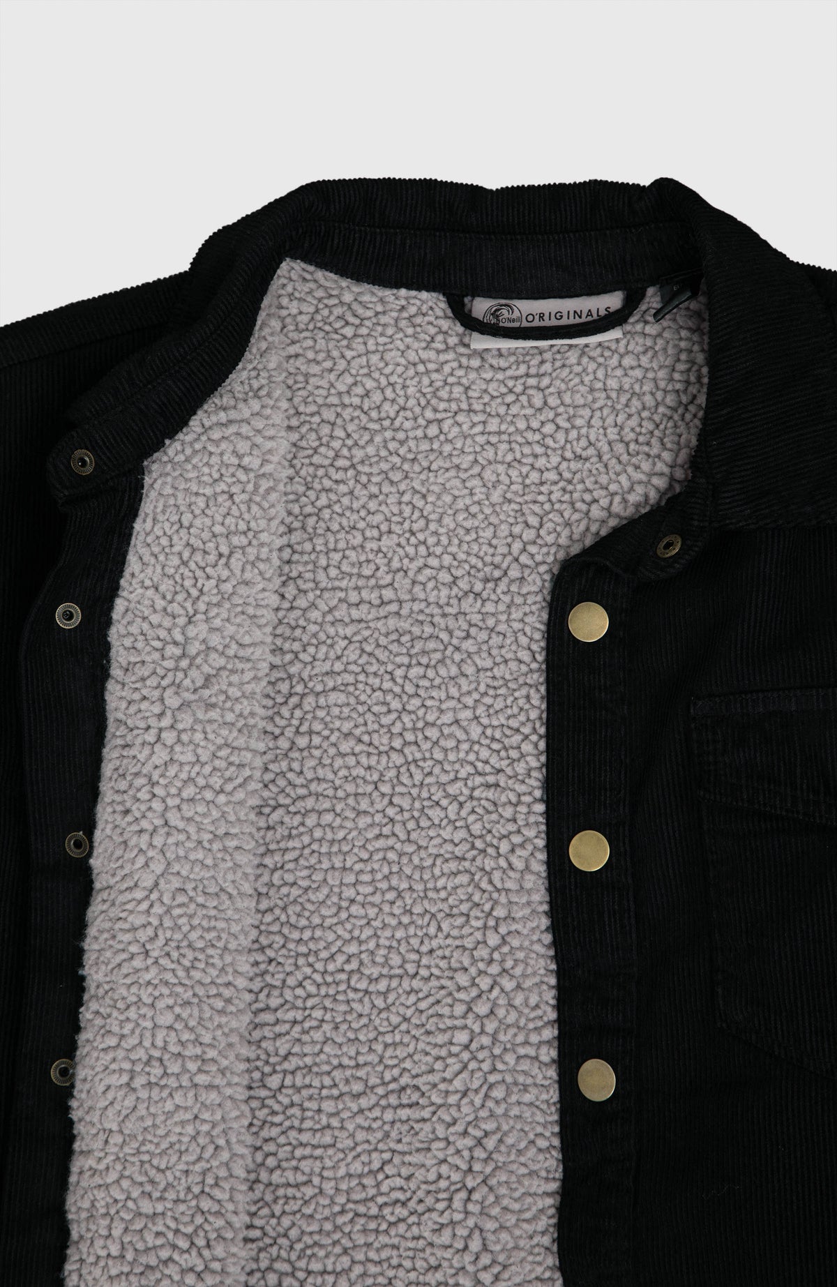 O'Riginals Corduroy Fleece-Lined Overshirt | Black Out