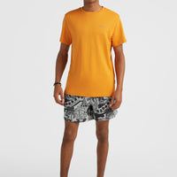 Packable All Over Print 15'' Hybrid Shorts | Black Oyster