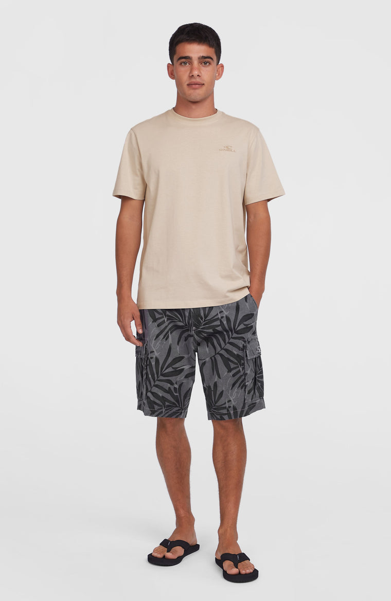 Essentials Cargo Shorts | Black Dipped Leaves