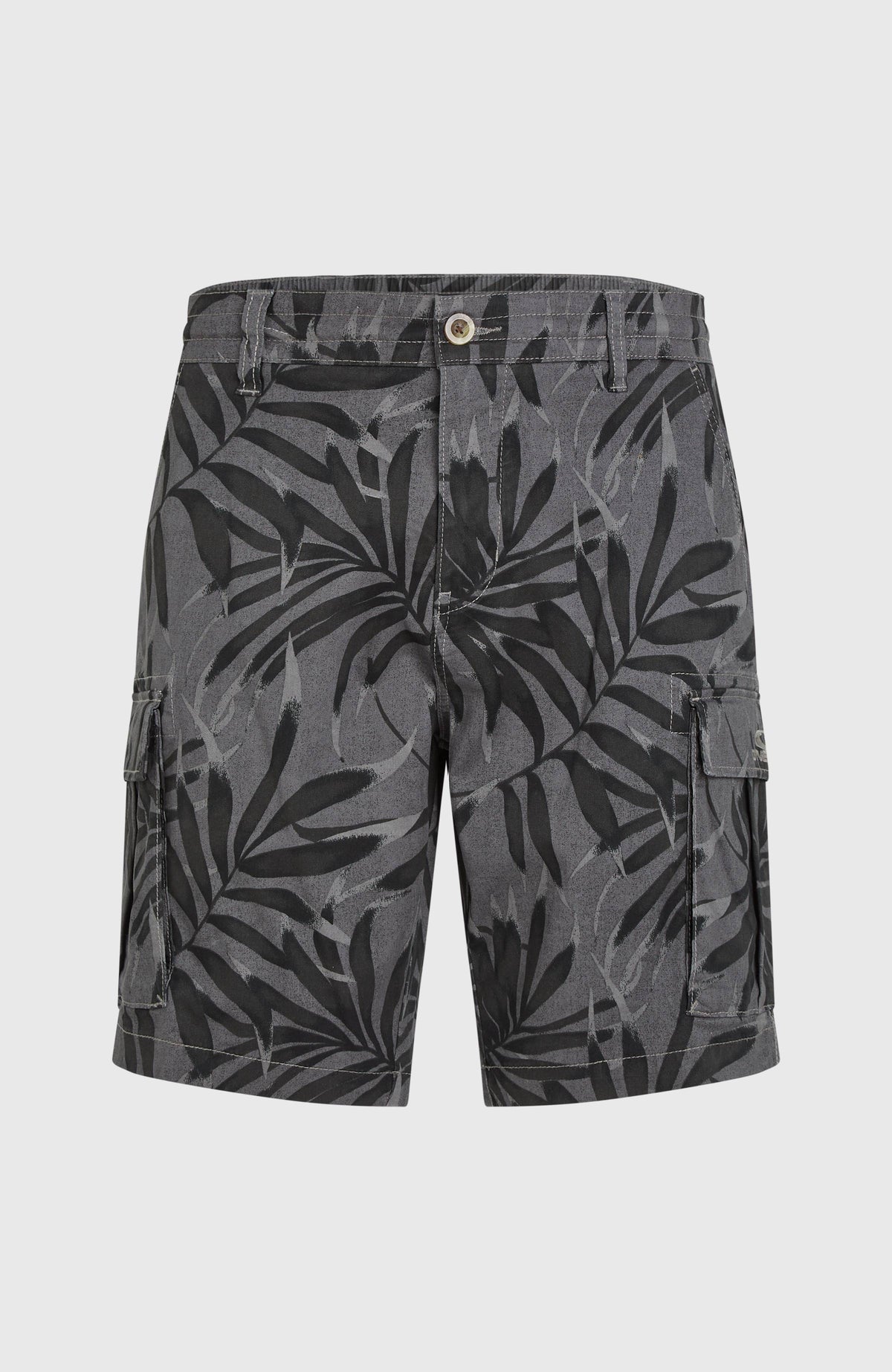 Essentials Cargo Shorts | Black Dipped Leaves
