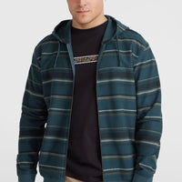 Bavaro Full-Zip Hoodie | Blue Ikat Stripe