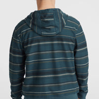 Bavaro Full-Zip Hoodie | Blue Ikat Stripe