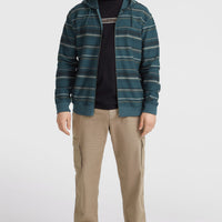 Bavaro Full-Zip Hoodie | Blue Ikat Stripe