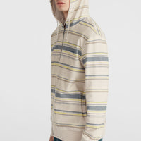 Bavaro Full-Zip Hoodie | Grey Vintage Stripe