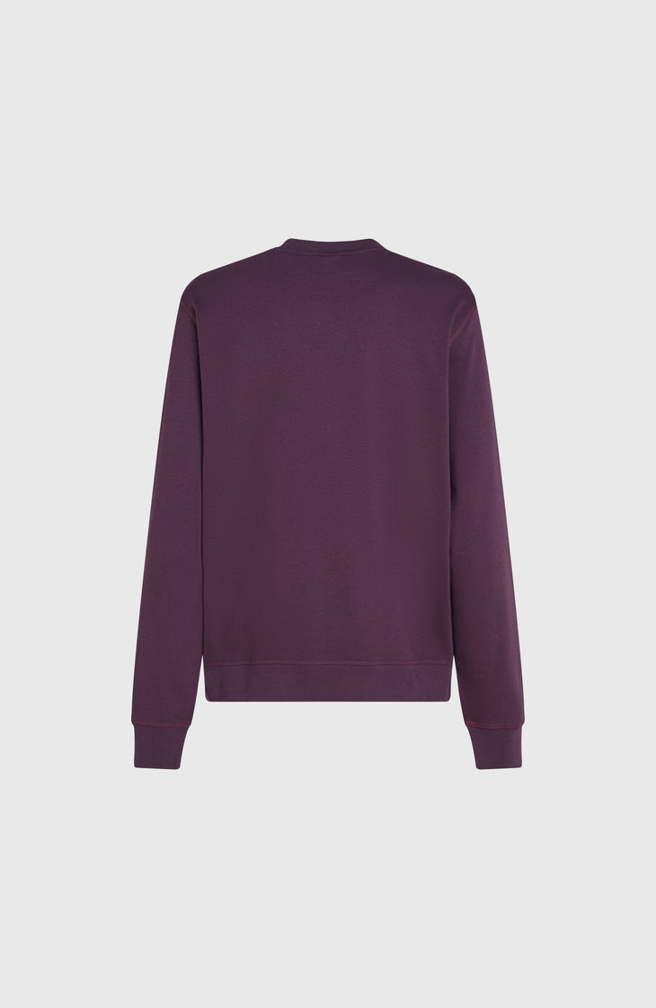 Small Logo Crew Sweatshirt | Aubergine
