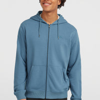 Small Logo Full-Zip Hoodie | Mozart Blue