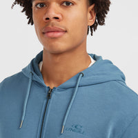 Small Logo Full-Zip Hoodie | Mozart Blue