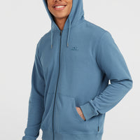 Small Logo Full-Zip Hoodie | Mozart Blue