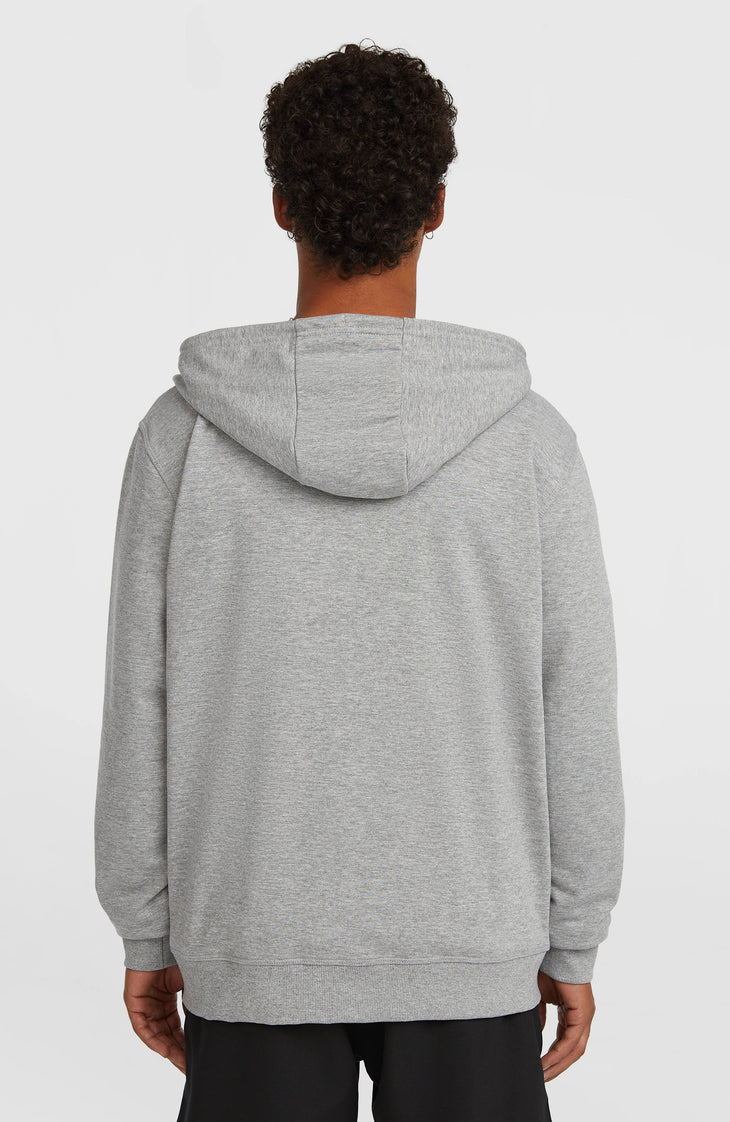 Small Logo Full-Zip Hoodie | Silver Melee