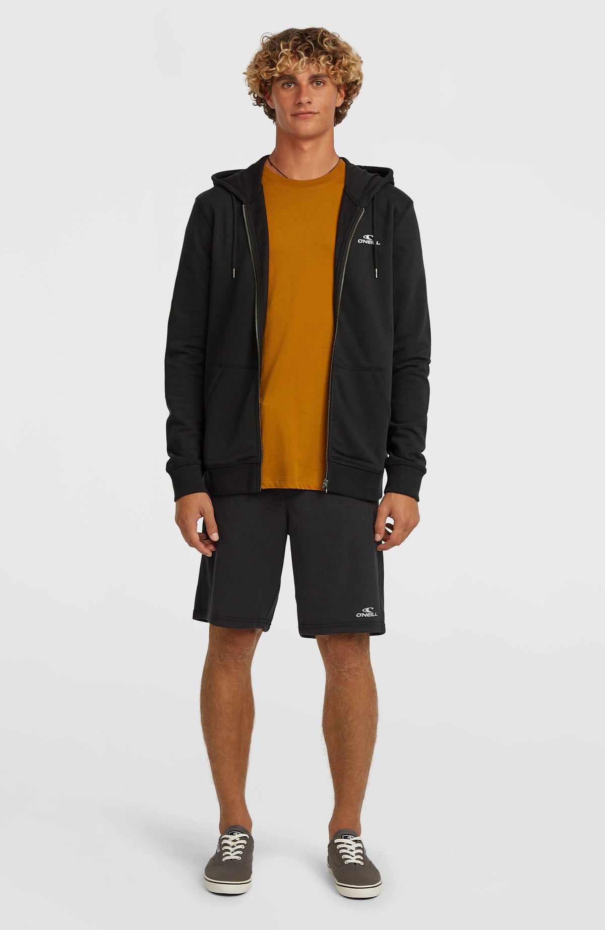 Small Logo Full-Zip Hoodie | Black Out