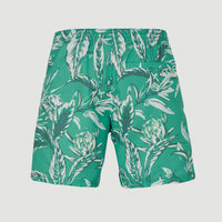 Cali Floral 16'' Swim Shorts | Green Tonal Flower