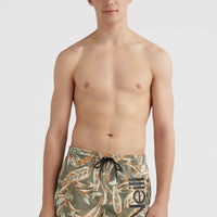 Cali Floral 16'' Swim Shorts | Deep Lichen Tonal Floral