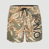 Cali Floral 16'' Swim Shorts | Deep Lichen Tonal Floral