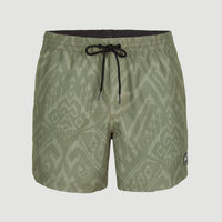 Cali Print 15'' Swim Shorts | Deep Lichen Magic Carpet