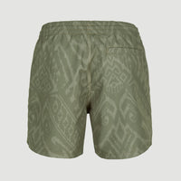 Cali Print 15'' Swim Shorts | Deep Lichen Magic Carpet