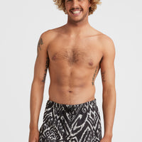 Cali Print 15'' Swim Shorts | Black Magic Carpet