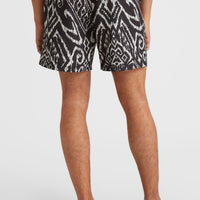 Cali Print 15'' Swim Shorts | Black Magic Carpet