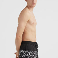 Cali Block 15'' Swim Shorts | Black Magic Carpet