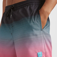 Cali Gradient 15'' Swim Shorts | Black Simple Gradient