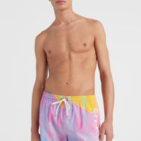 Cali Melting 16'' Swim Shorts | Orange Melting Gradient