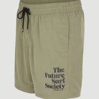 Cali FSS 16'' Swim Shorts | Deep Lichen Green