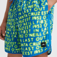 Scallop Neon 16'' Swim Shorts | Bright Blue Neon Lights