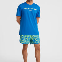 Scallop Neon 16'' Swim Shorts | Bright Blue Neon Lights