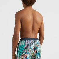 Scallop Ocean 16'' Swim Shorts | Blue Comic Seaweed