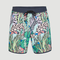 Scallop Ocean 16'' Swim Shorts | Blue Comic Seaweed