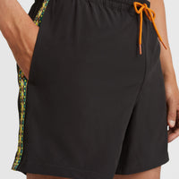 Cali Tape 15'' Swim Shorts | Black Out