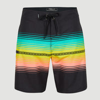 Heat Stripe Line 19'' Boardshorts | Black Out