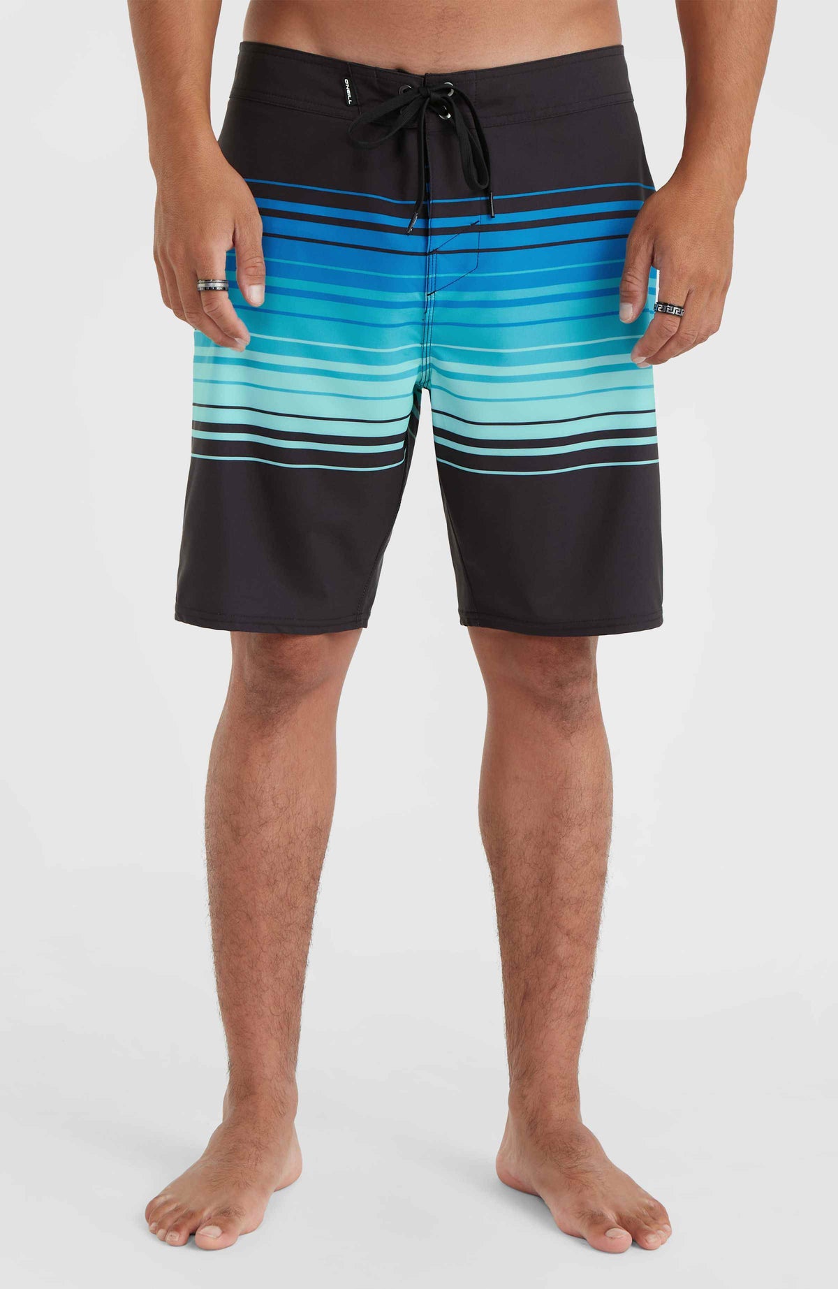 Hyperfreak Heat Stripe Line 19'' Boardshorts | Black Stripe Panel