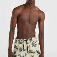 Mix and Match Cali Print 15'' Swim Shorts | Beige Venice Beach