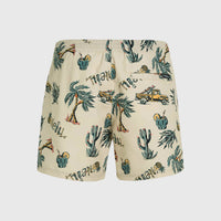 Mix and Match Cali Print 15'' Swim Shorts | Beige Venice Beach