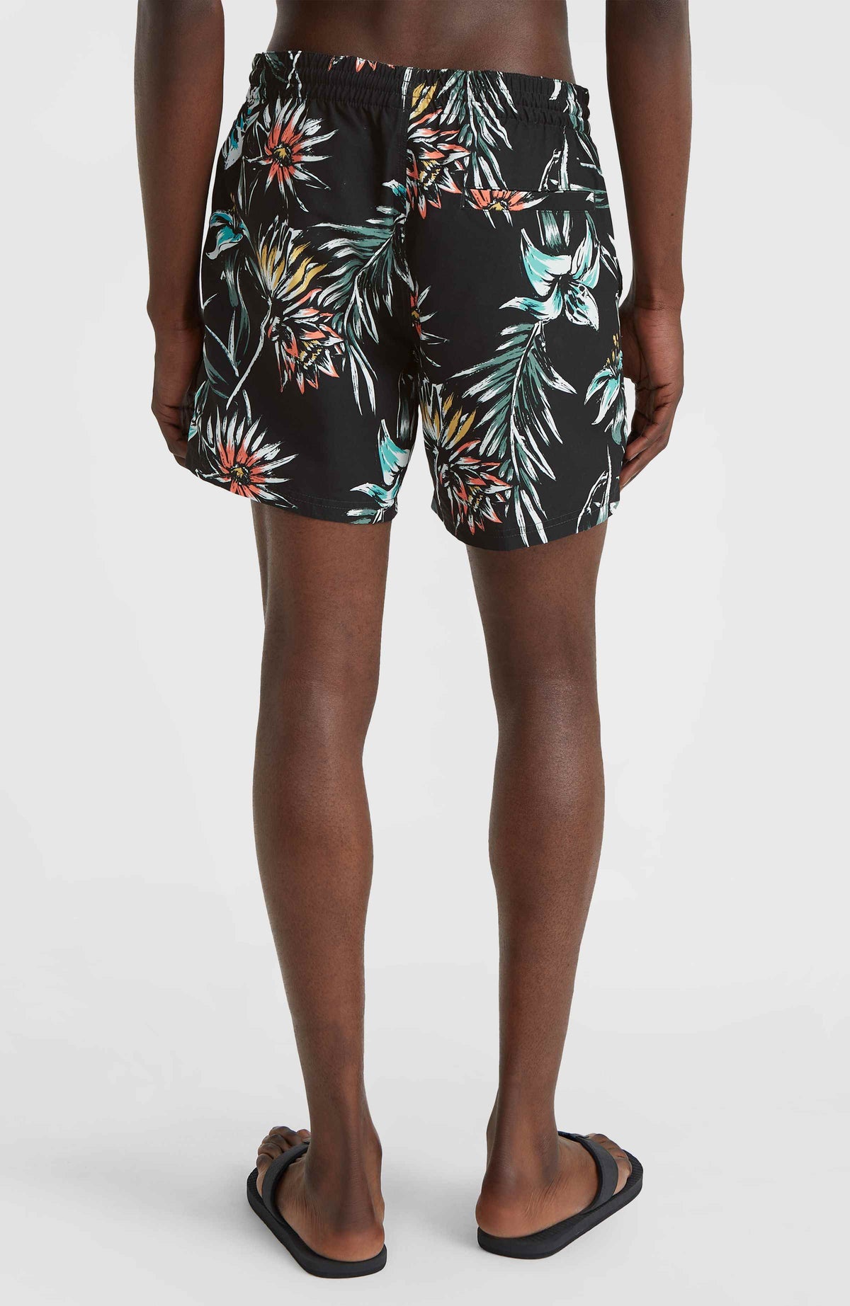 Mix and Match Cali Print 15'' Swim Shorts | Black Tropicana
