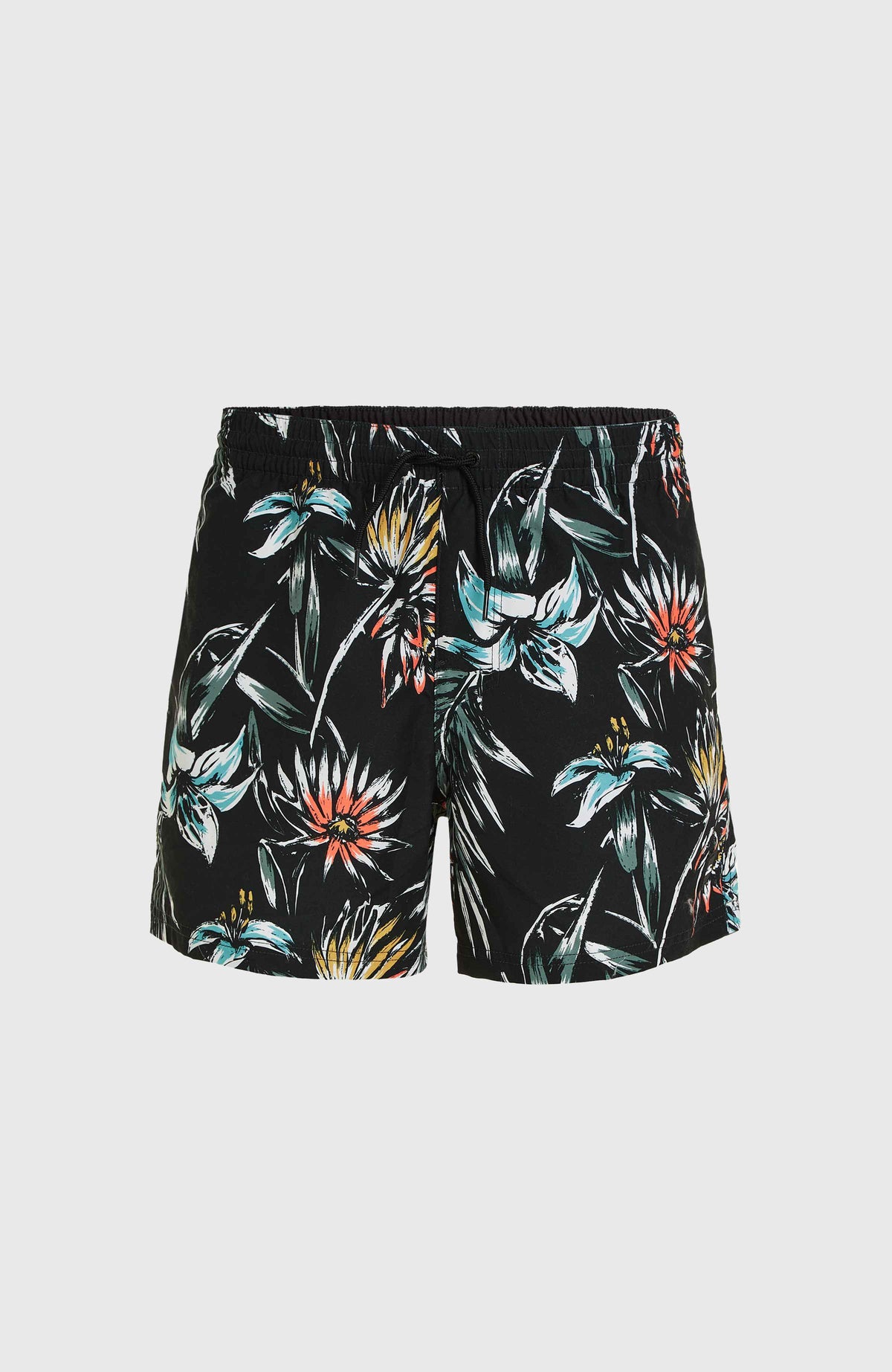 Mix and Match Cali Print 15'' Swim Shorts | Black Tropicana