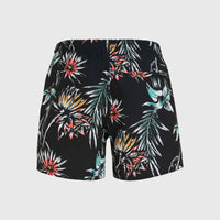 Mix and Match Cali Print 15'' Swim Shorts | Black Tropicana
