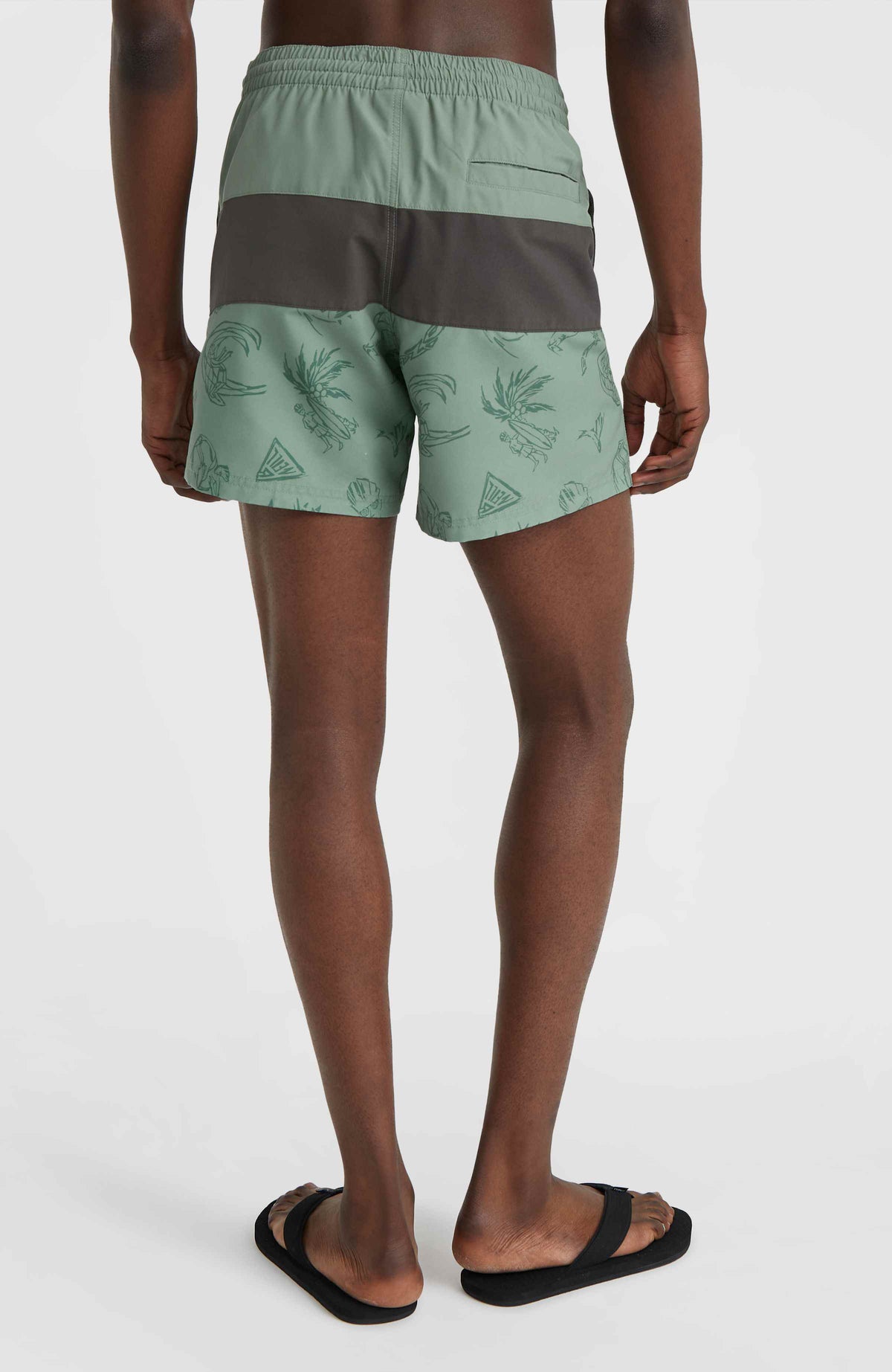 Mix and Match Cali Block 15'' Swim Shorts | Green Vintage Surfer