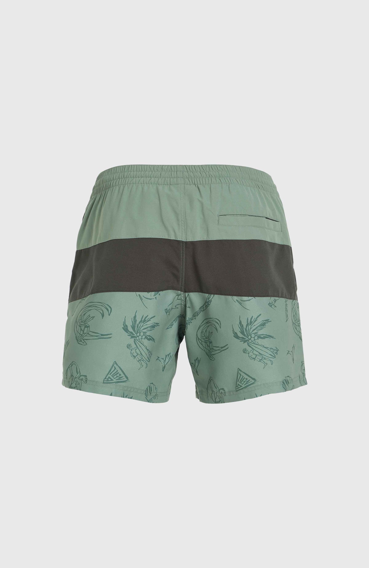 Mix and Match Cali Block 15'' Swim Shorts | Green Vintage Surfer