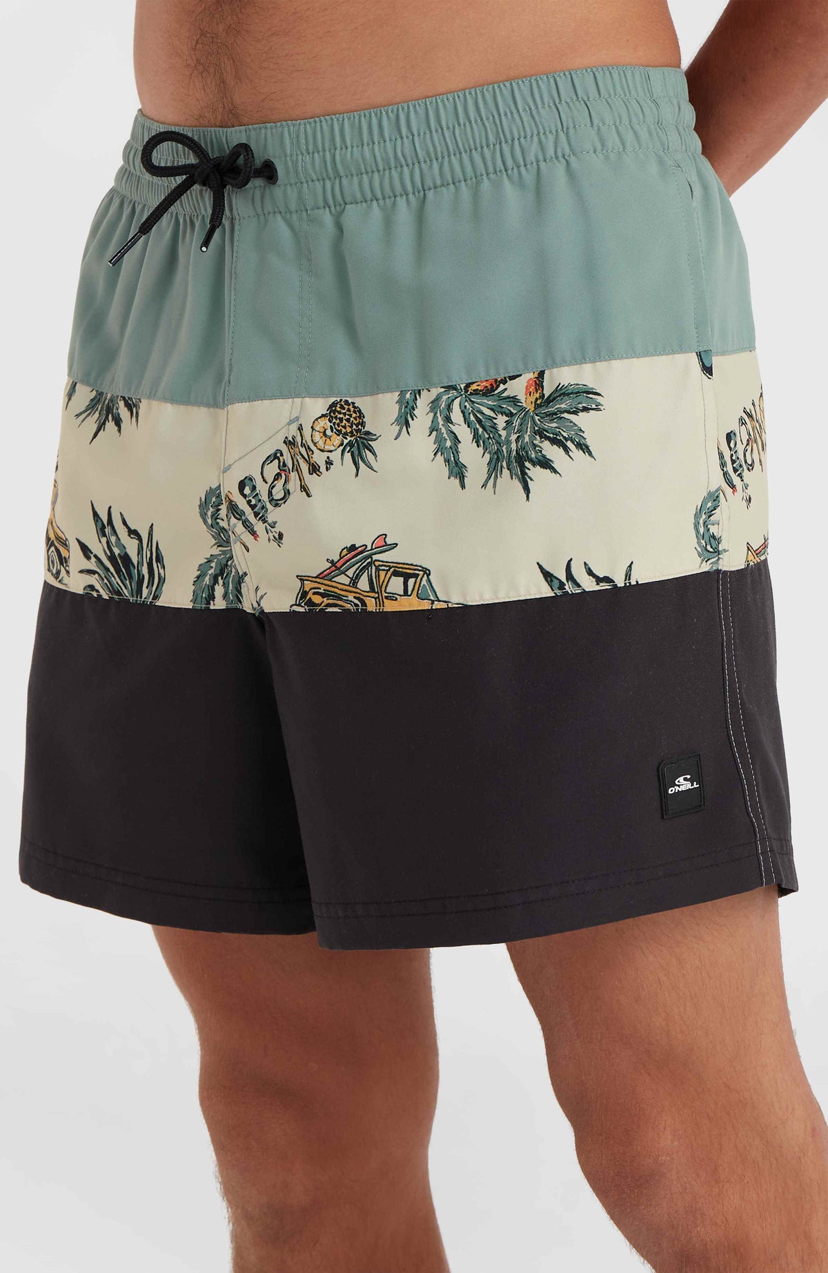 Mix and Match Cali Block 15'' Swim Shorts | Beige Venice Beach