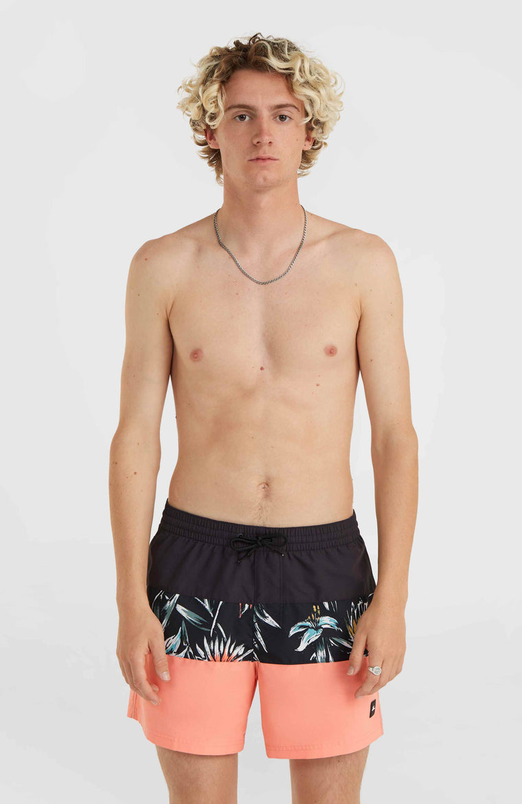 Mix and Match Cali Block 15'' Swim Shorts | Black Tropicana