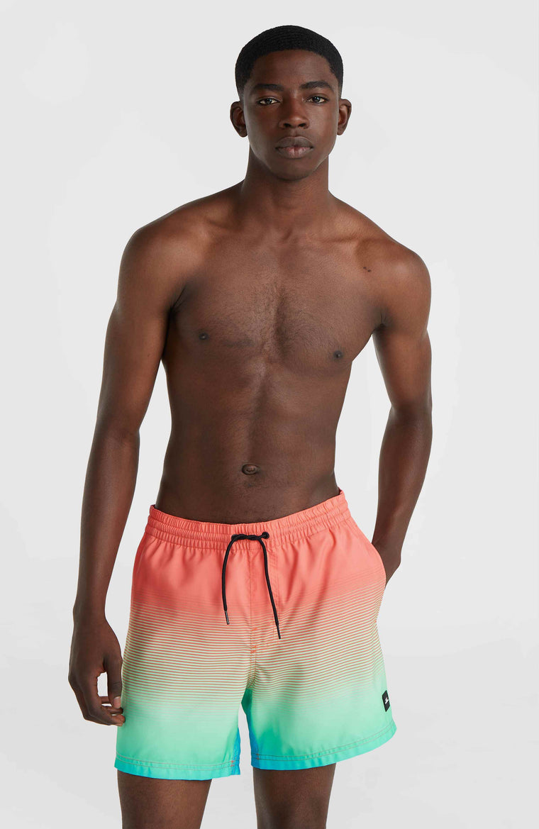 Jack O'Neill Cali Gradient 15'' Swim Shorts | Living Coral Simple Gradient Panel