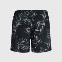 Mix and Match Cali 16'' Swim Shorts | Black Tonal Tropican