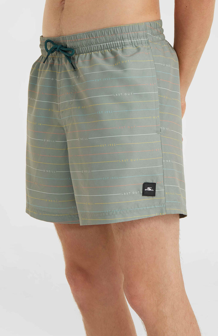 Jack O'Neill Cali First 15'' Swim Shorts | Green First Name Stripe