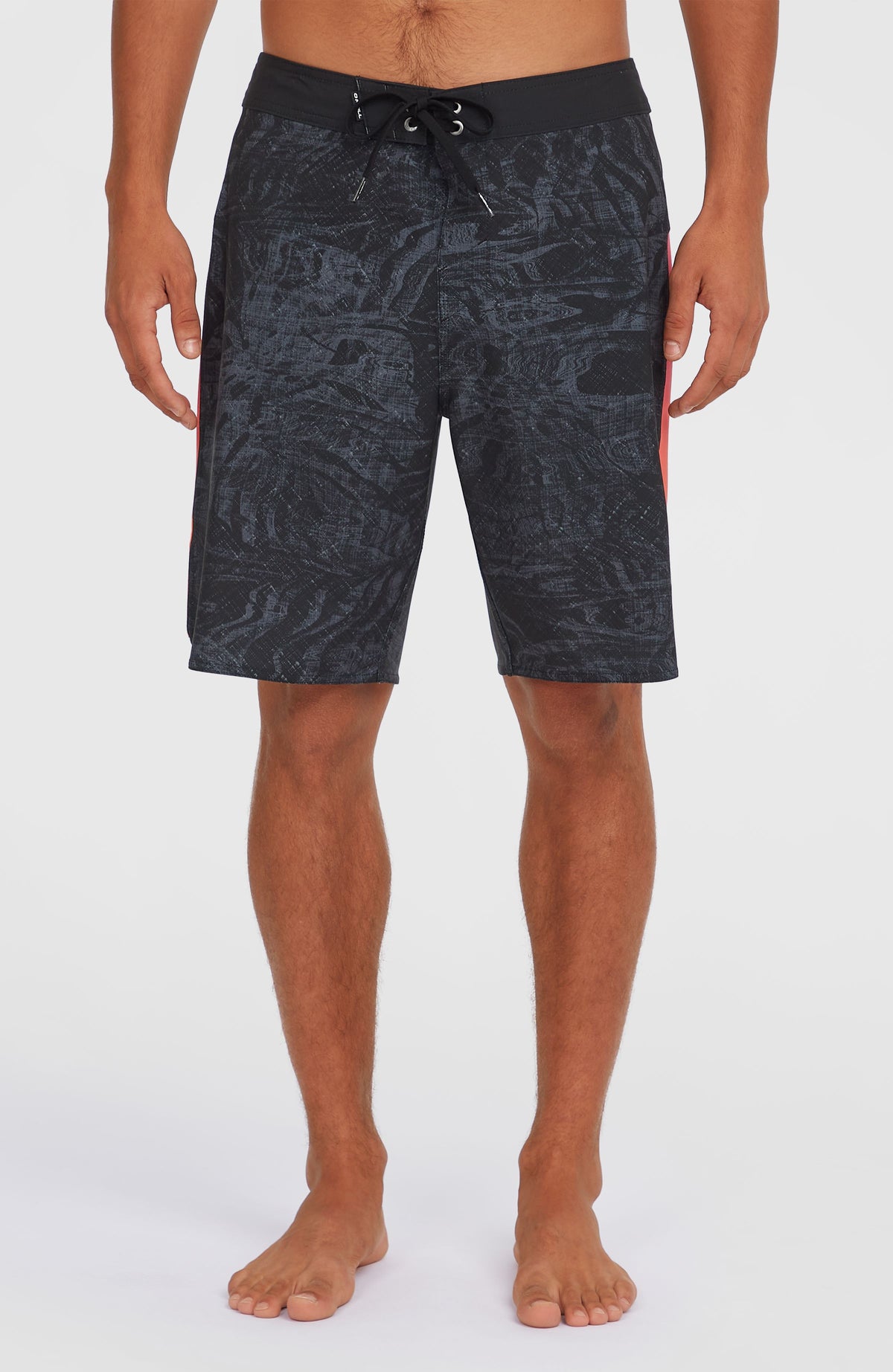 Hyperfreak Tech Panel 19'' Boardshorts | Black Pink/Orange Panel