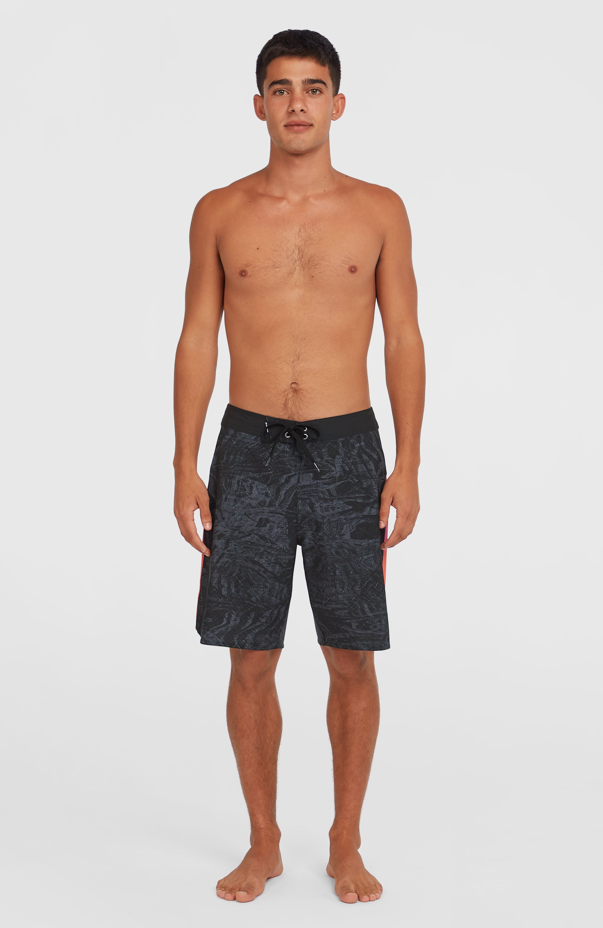 Hyperfreak Tech Panel 19'' Boardshorts | Black Pink/Orange Panel